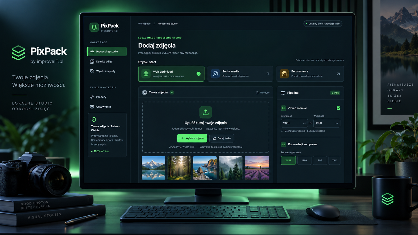 PixPack — lokalne studio przetwarzania zdjęć